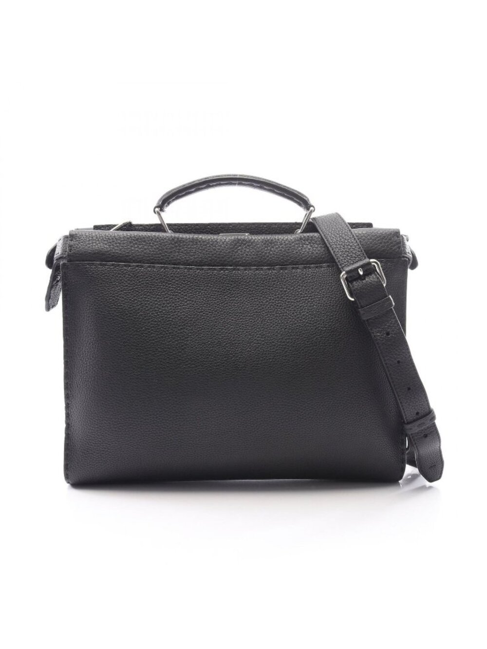 Fendi Business Bag Peekaboo Fit Selleria 2-Way Black Leather